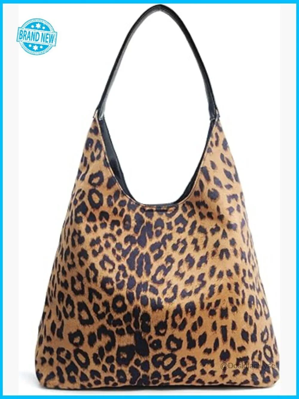 Leopard Print Hobo Bag Slouchy Magnetic Closure Lightweight Shoulder Tote Purse